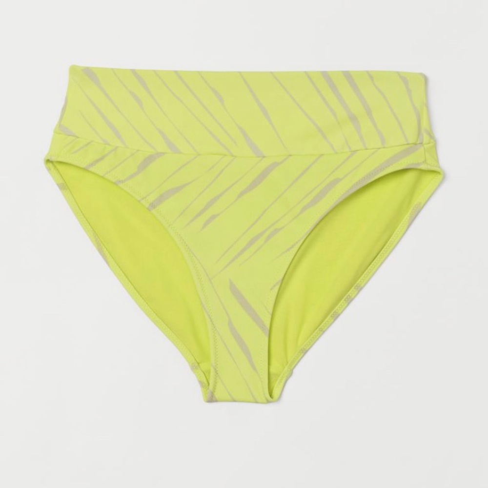 H&M Neon Yellow Bikini Bottom Medium NWT